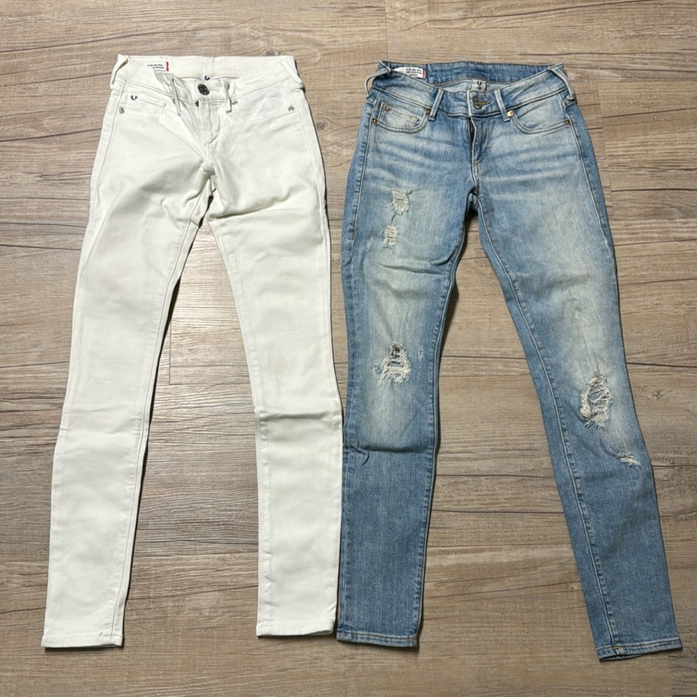 True Religion: Casey (Low Rise, Super Skinny). Selling as a Pack. 2 for 1 Deal!